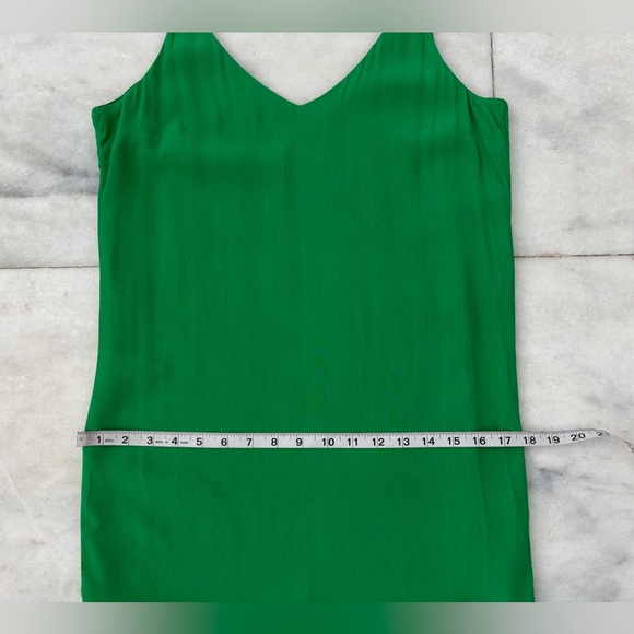TOPSHOP Dress Mini Green Slip Spaghetti Strap V Neck Womens 8 Minimalist 90s - Picture 6 of 8